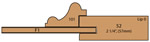 cross section of Rena kitchen cabinet door with applied moulding